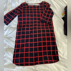 Gap, extra small, red and blue shift dress